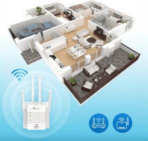 Access Point Reagle WZMACNIACZ SYGNAŁU SIECI WIFI 5 GHz 802.11ac REAPETER AC1200 EXTENDER 2xLAN 6