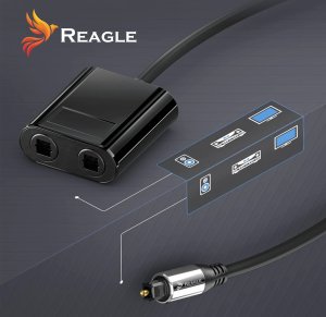 Reagle REAGLE AUDIO SPLITTER 1x2 SPDIF TOSLINK ROZDZIELACZ OPTYCZNY PRZEJŚCIÓWKA 2