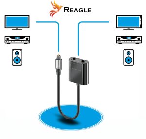 Reagle REAGLE AUDIO SPLITTER 1x2 SPDIF TOSLINK ROZDZIELACZ OPTYCZNY PRZEJŚCIÓWKA 6
