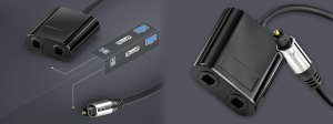Reagle REAGLE AUDIO SPLITTER 1x2 SPDIF TOSLINK ROZDZIELACZ OPTYCZNY PRZEJŚCIÓWKA 7