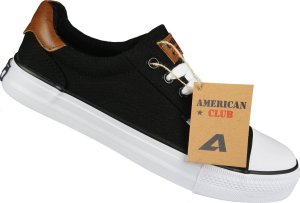 American Club Tenisówki męskie American Club czarne MLH-77BL 45 1