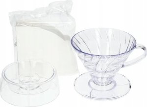 Hario Hario - V60 Drip-Assist Set - Zestaw dripper V60-02 + nakładka + filtry 1