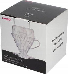 Hario - V60 Drip-Assist Set - Zestaw zaparzacz V60-02 + nakładka + filtry 7