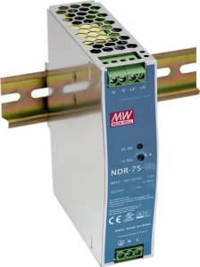 Triton ZASILACZ IMPULSOWY NA SZYNĘ DIN MEAN WELL NDR-75-48 48V/75W/1.6A 1