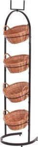 WickerPL metalowy Stojak ekspozycyjny z wiklinowymi koszami 40 H140/150 cm 3