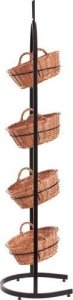 WickerPL metalowy Stojak ekspozycyjny z wiklinowymi koszami 40 H140/150 cm 4