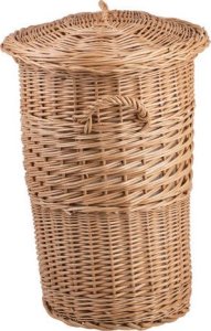 Kosz na pranie WickerPL WIKLINOWY KOSZ NA BIELIZNĘ KOSZ DO ŁAZIENKI Z POKRYWĄ KUFER 55x48  H65 cm 2