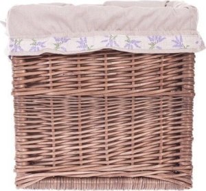 WickerPL wiklinowy kosz Skrzynka z obszyciem szarzona 30x30 H30 cm 2