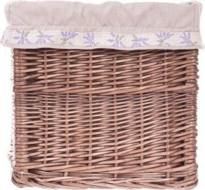 WickerPL wiklinowy kosz Skrzynka z obszyciem szarzona 30x30 H30 cm 3