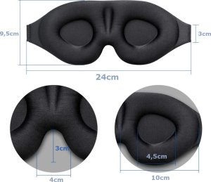 Medi Sleep Poduszka podróżna turystyczna, opaska 3d na oczy 11