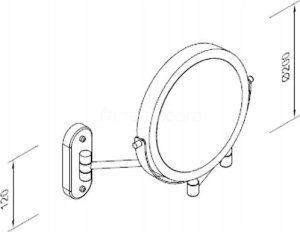 Lustro FANECO Faneco Lustro hotelowe, łazienkowe Como LED 3