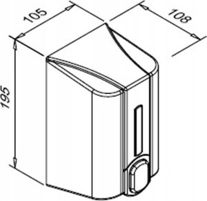 Dozownik do mydła FANECO Dozownik mydła w płynie Faneco DARK 1L CZARNY 3