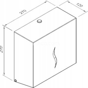 FANECO Podajnik ręczników ZZ HIT Czarny stal nierdzewna 3
