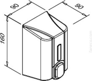 Dozownik do mydła FANECO Dozownik mydła w płynie 0,5 l JET Faneco 3