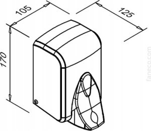 Dozownik do mydła FANECO Dozownik mydła w płynie 0,5l BIAŁO-SZARY ATEST PZH 3