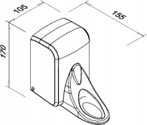 Dozownik do mydła FANECO Dozownik łokciowy do mydła w płynie 0,5 l POP 3