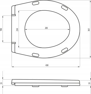 Deska bidetowa Sepio Deska WC sedesowa muszla klozetowa biała wytrzymała odporna wolne opadanie 5