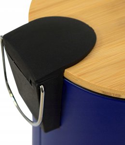 Kosz na śmieci Sepio Kosz na śmieci 3l mały bambusowa pokrywa z wolnym opadaniem wytrzymały 6