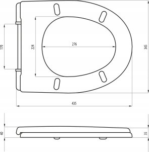 Deska bidetowa Sepio Deska sedesowa pokrywa łazienkowa biała wolno opadająca antybakteryjna 5
