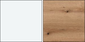 BogFran Komoda mała z szufladami niska dąb Biała REMI RM02 10