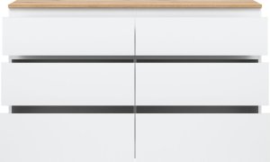 BogFran Komoda duża z szufladami niska dąb Biała REMI RM03 5