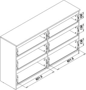 BogFran Komoda duża z szufladami dąb Sonoma REMI RM03 9