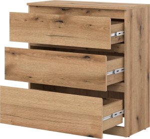 BogFran Komoda mała z szufladami niska dąb Evoke REMI RM02 3
