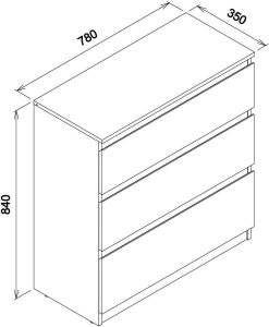 BogFran Komoda mała z szufladami niska dąb Evoke REMI RM02 8