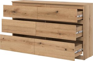 BogFran Komoda duża z szufladami niska dąb Evoke REMI RM03 3