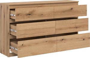 BogFran Komoda duża z szufladami niska dąb Evoke REMI RM03 7