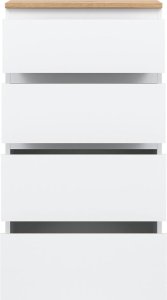 BogFran Komoda wąska z szufladami dąb Biała REMI RM04 5