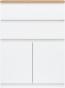 BogFran Komoda wysoka z szufladami dąb Biała REMI RM05 4