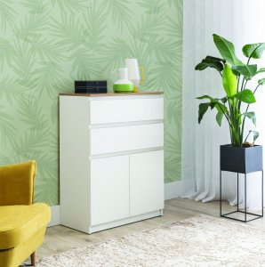 BogFran Komoda wysoka z szufladami dąb Evoke REMI RM05 11