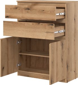 BogFran Komoda wysoka z szufladami dąb Evoke REMI RM05 3