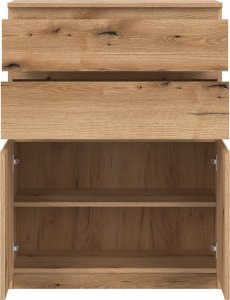 BogFran Komoda wysoka z szufladami dąb Evoke REMI RM05 5