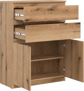 BogFran Komoda wysoka z szufladami dąb Evoke REMI RM05 7