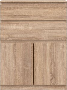 BogFran Komoda wysoka z szufladami dąb Sonoma REMI RM05 4