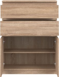 BogFran Komoda wysoka z szufladami dąb Sonoma REMI RM05 5