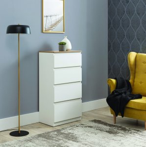 BogFran Komoda wąska z szufladami dąb Castello REMI RM04 11