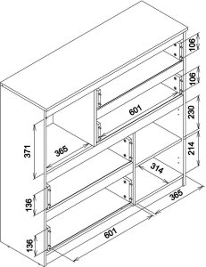 BogFran Komoda duża z szufladami dąb Evoke REMI RM06 9