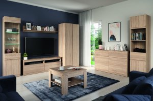 BogFran Szafka szeroka Regał Słupek dąb Biała REMI RM09 15
