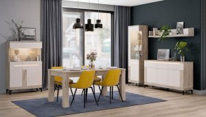 BogFran Komoda mała z szufladą Szafka do salonu i sypialni Dąb Cremona ASTON AN02 11