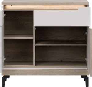 BogFran Komoda mała z szufladą Szafka do salonu i sypialni Dąb Cremona ASTON AN02 3