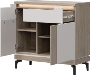 BogFran Komoda mała z szufladą Szafka do salonu i sypialni Dąb Cremona ASTON AN02 5