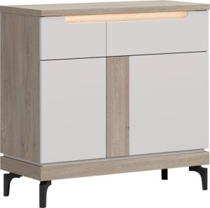 BogFran Komoda mała z szufladą Szafka do salonu i sypialni Dąb Cremona ASTON AN02 6