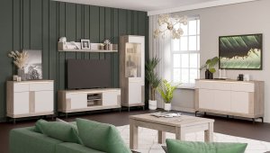 BogFran Komoda mała z szufladą Szafka do salonu i sypialni Dąb Cremona ASTON AN02 10