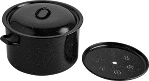 Emalia Pleszew Garnek emaliowany Emalia Polska Pleszew do słoików z pokrywką 32 cm 16 l 5