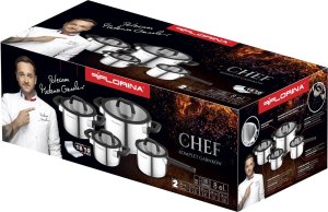 Florina Komplet garnków nierdzewnych Florina Chef by Mateusz Gessler 1,8 l i 2,5 l i 3,5 l i 6 l 9