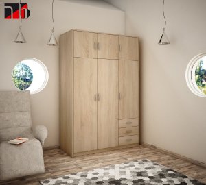 Bestseller Szafa Dwudrzwiowa Sz03 Dąb Sonoma 193x127x55 cm 3