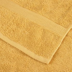 vidaXL vidaXL Ręczniczki premium, 2 szt., złote, 30x30 cm, bawełna, 600 g/cm 5